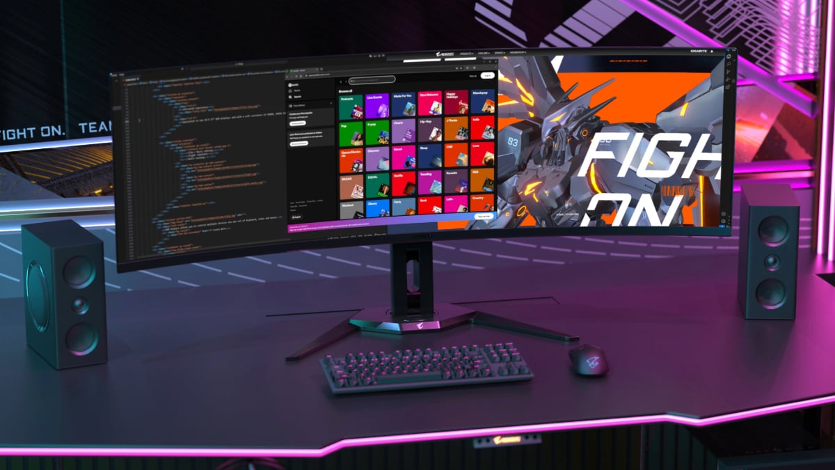 gigabyte aorus 49 inch qd oled gaming monitor debuts in india price features